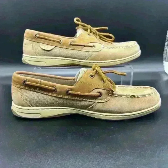 sperry top sider leather boat shoes GUC Womens size 10M (STS95555) - Picture 2 of 7